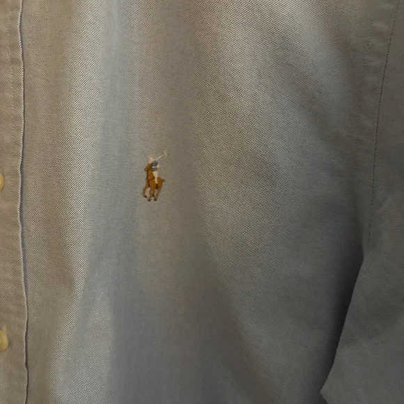 Ralph Lauren Light Blue Oxford Button-Down Shirt - Classic Men's 16-34 - Picture 5 of 5